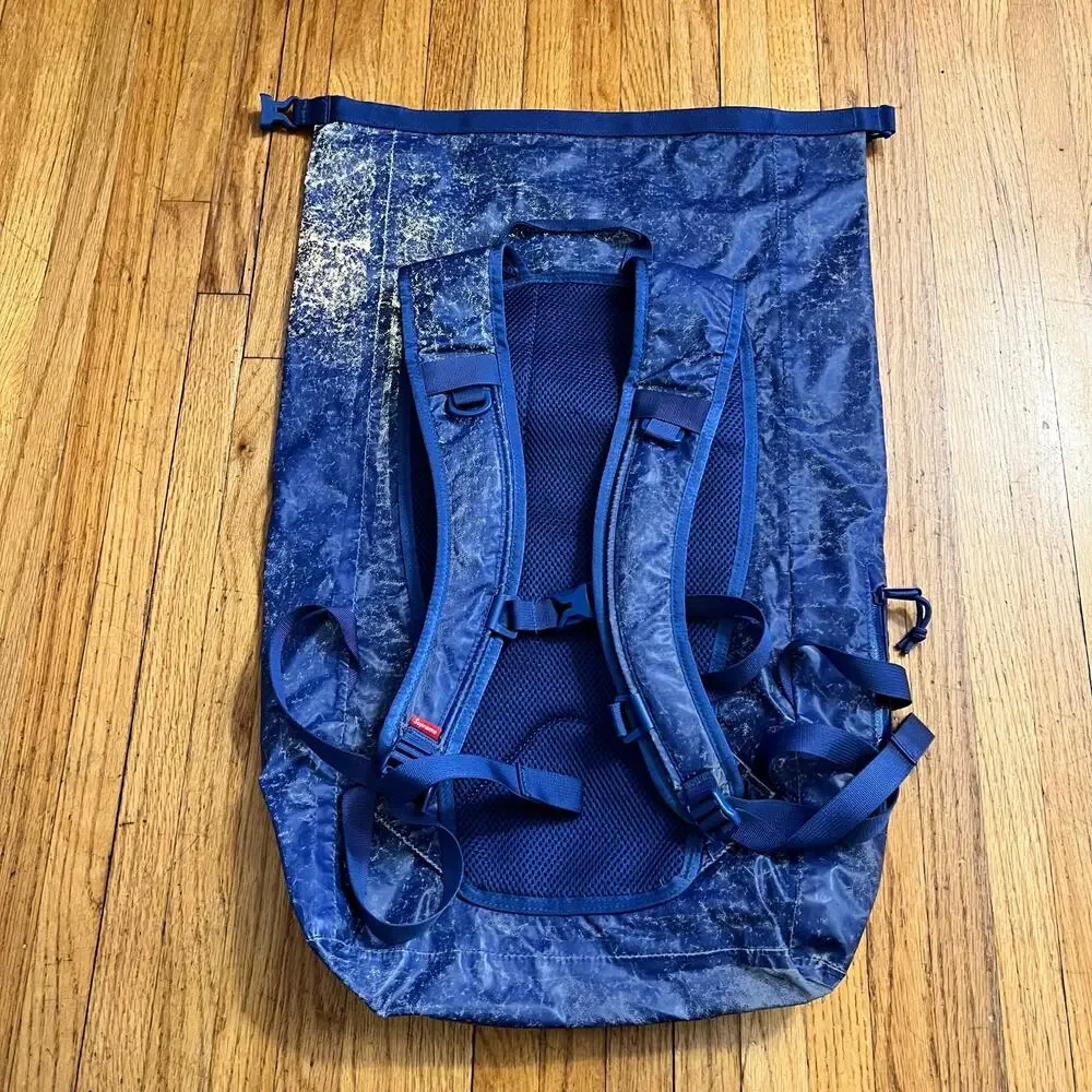 Supreme Blue Olmetex Speckled Waterproof Bag Backpack Italy **